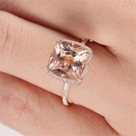 fake cushion cut engagement rings|morganite cushion cut engagement ring.